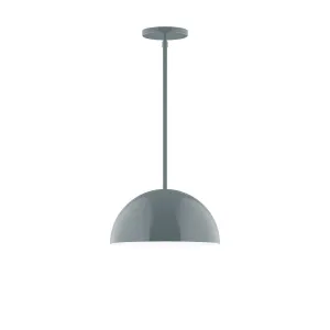 Axis Arcade 12" Stem Hung Pendant Light in Slate Gray