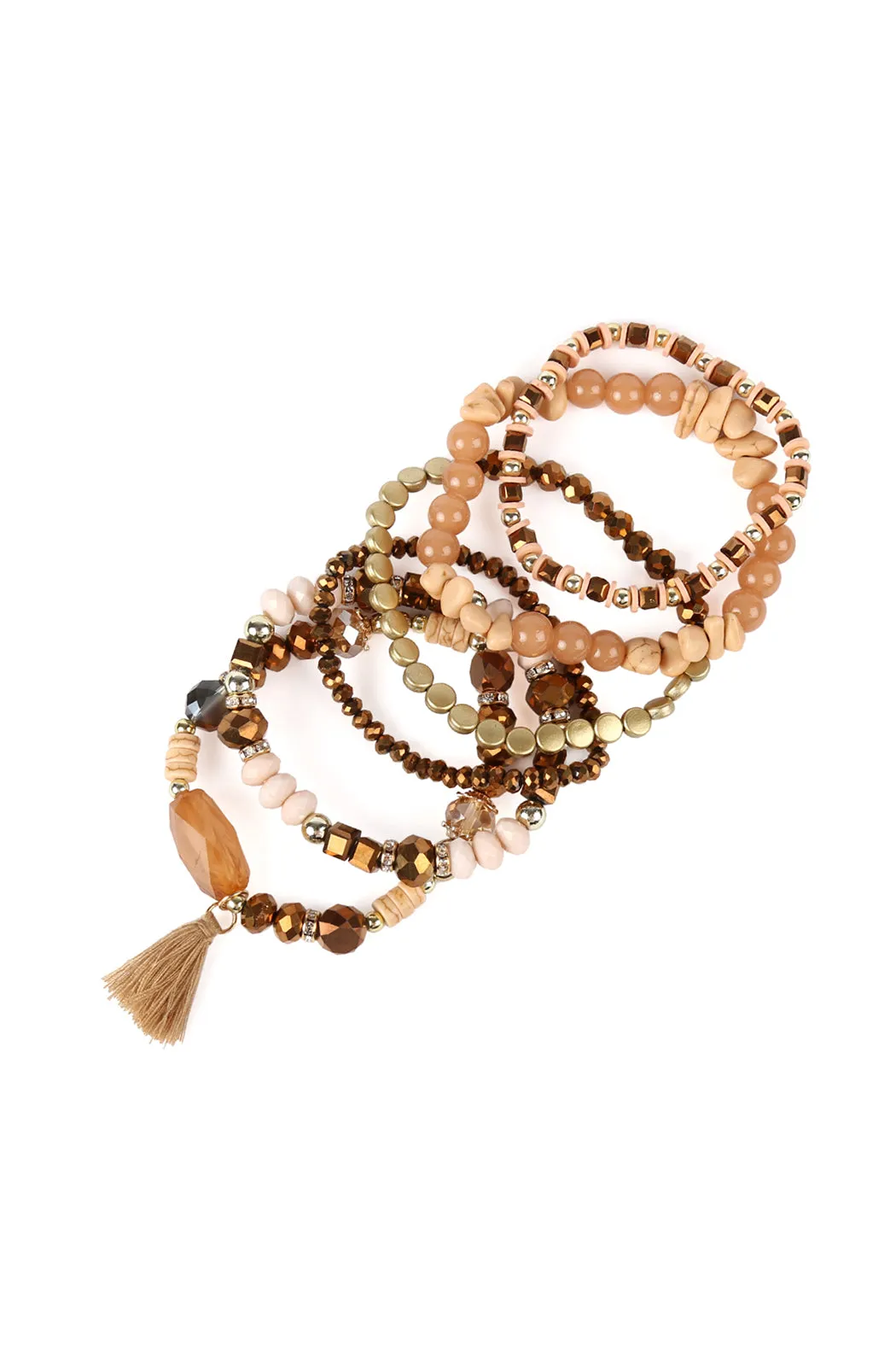 BOHO CHARM TASSEL BRACELET/6PCS