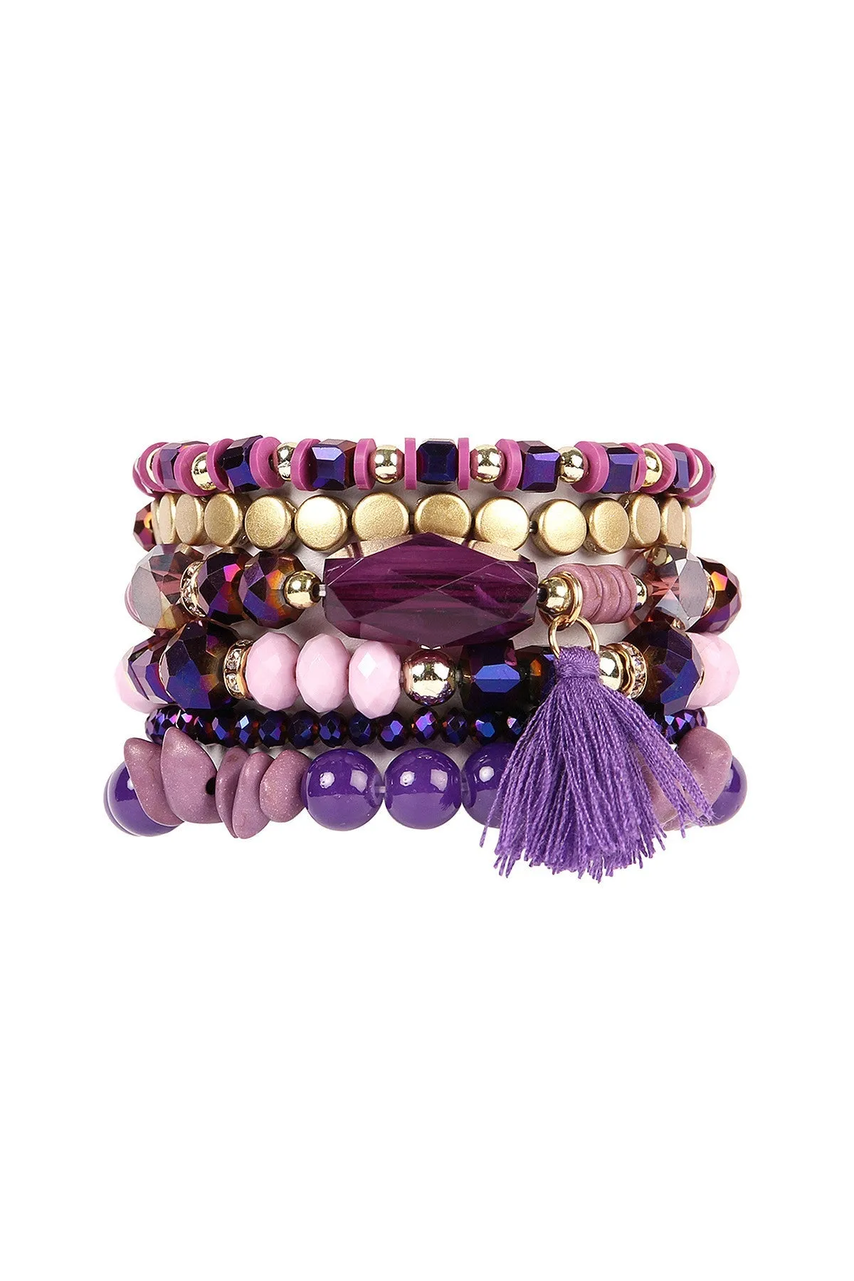 BOHO CHARM TASSEL BRACELET/6PCS