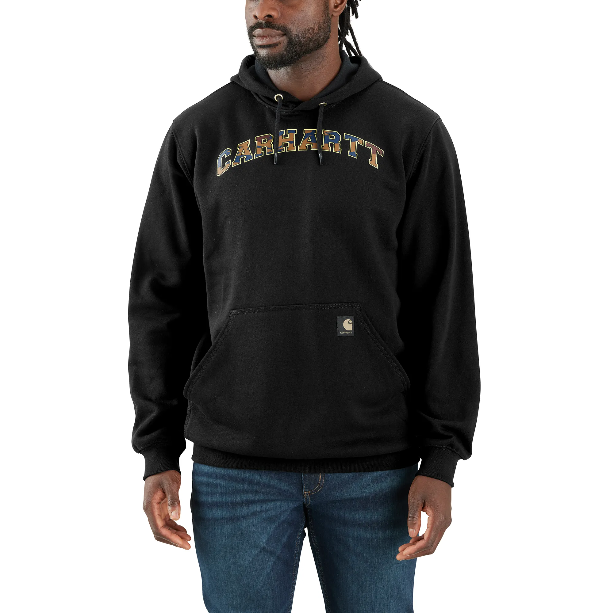 Carhartt Men's Loose Fit Midweight Camo Logo Graphic Sweatshirt