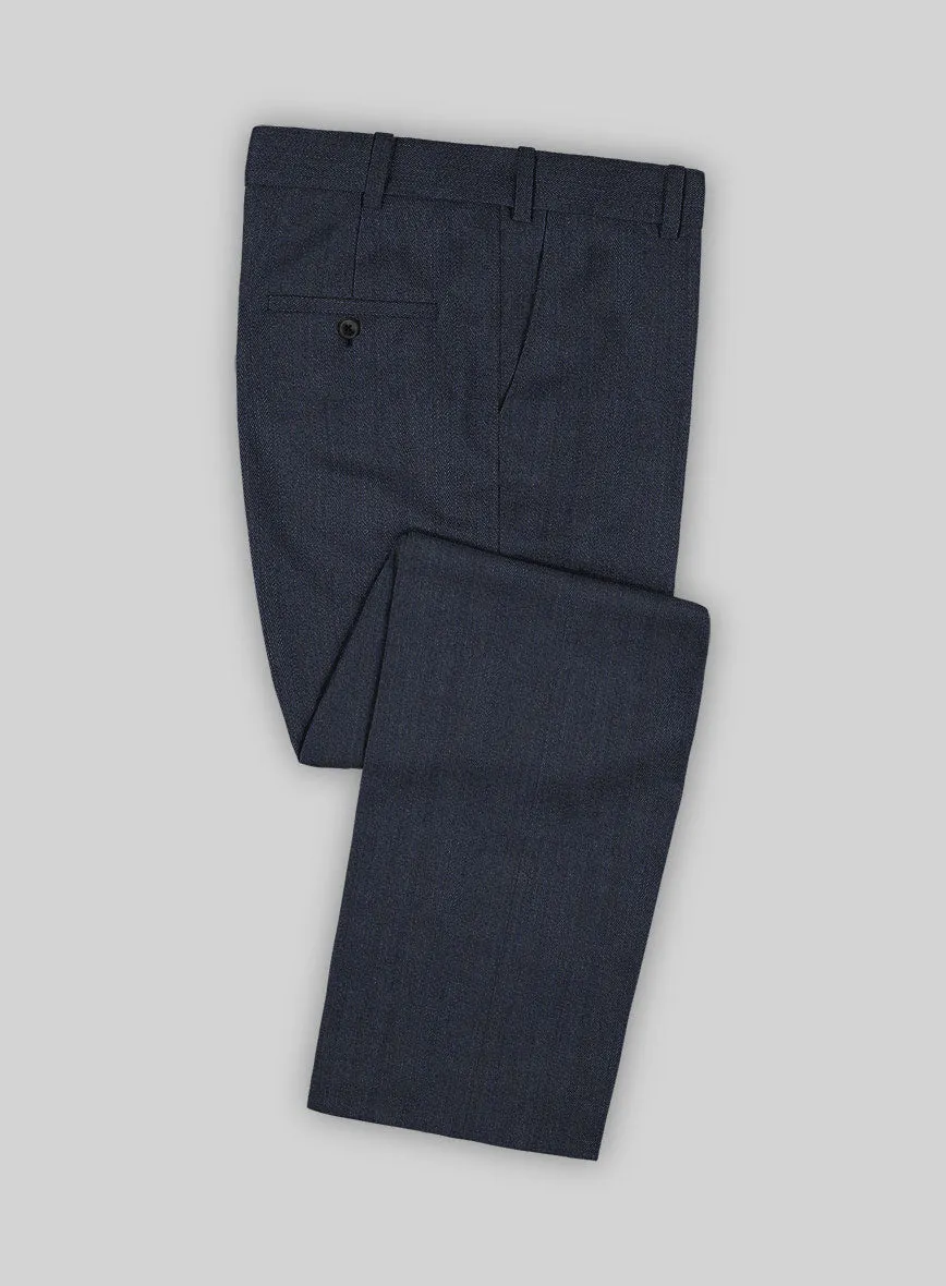 Cavalry Twill Dark Blue Wool Suit