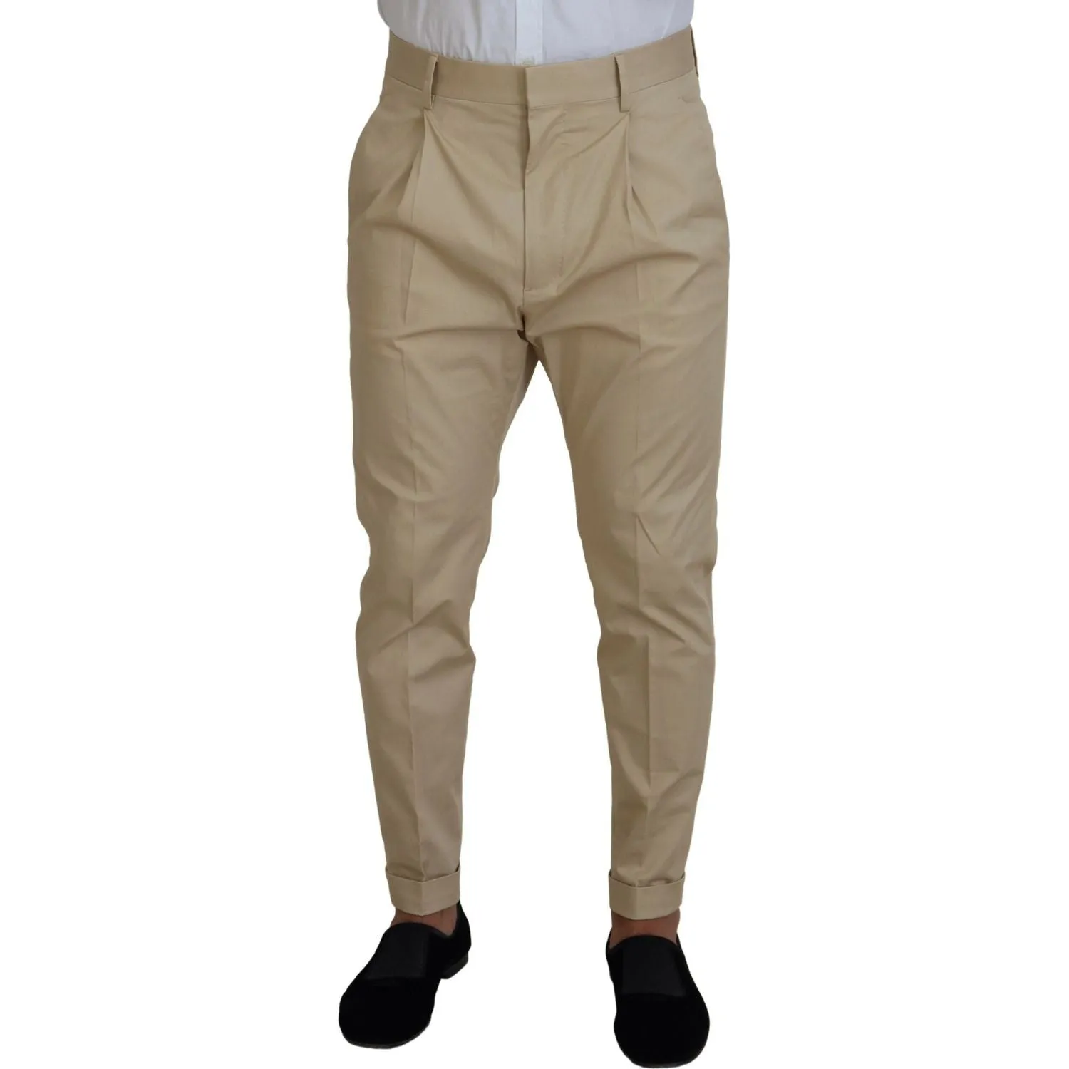 Dsquared² Beige Cotton Single Breasted 2 Piece CIPRO Suit