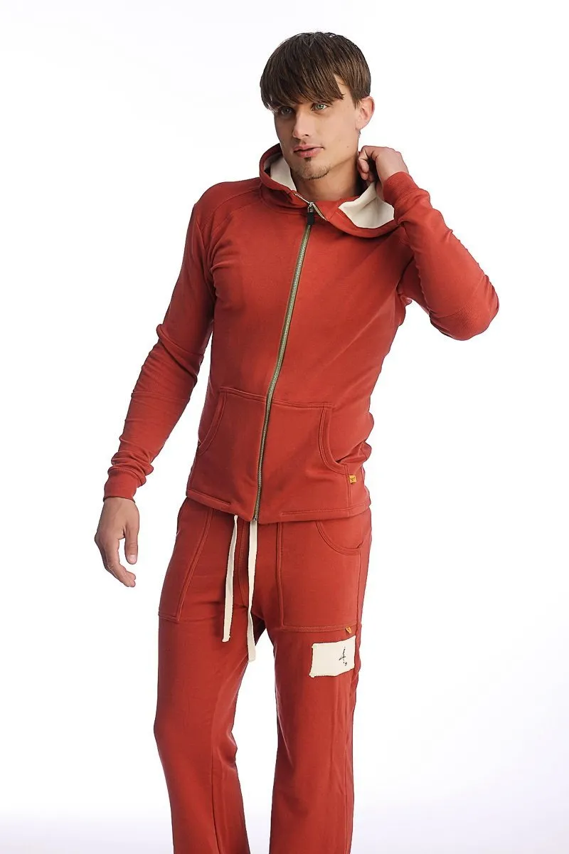 Edge Form-fit Crossover Yoga Track Performance Hoodie (Cinnabar)