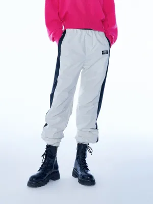 Elastic Waist Contrast Ski Pants