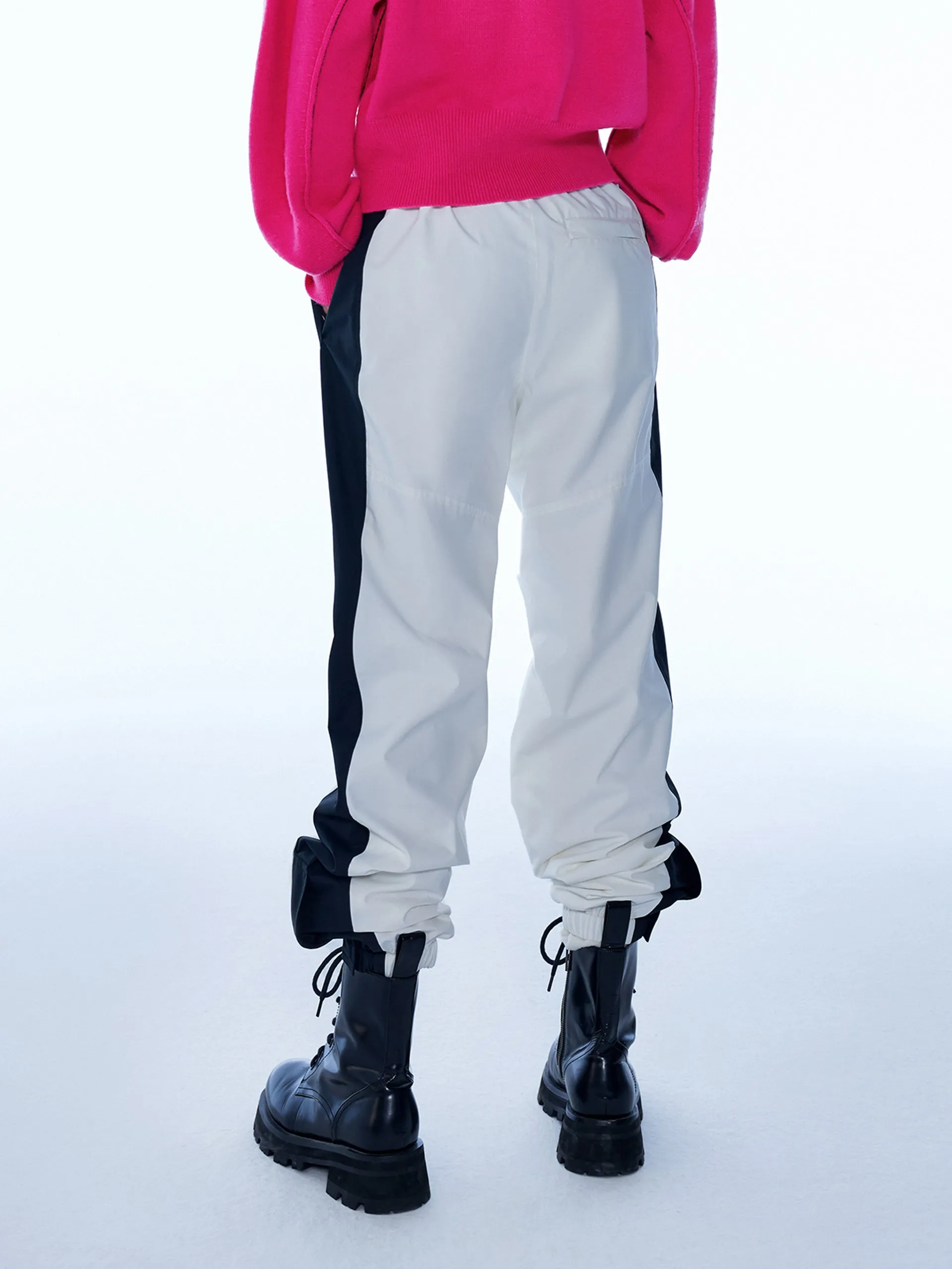 Elastic Waist Contrast Ski Pants