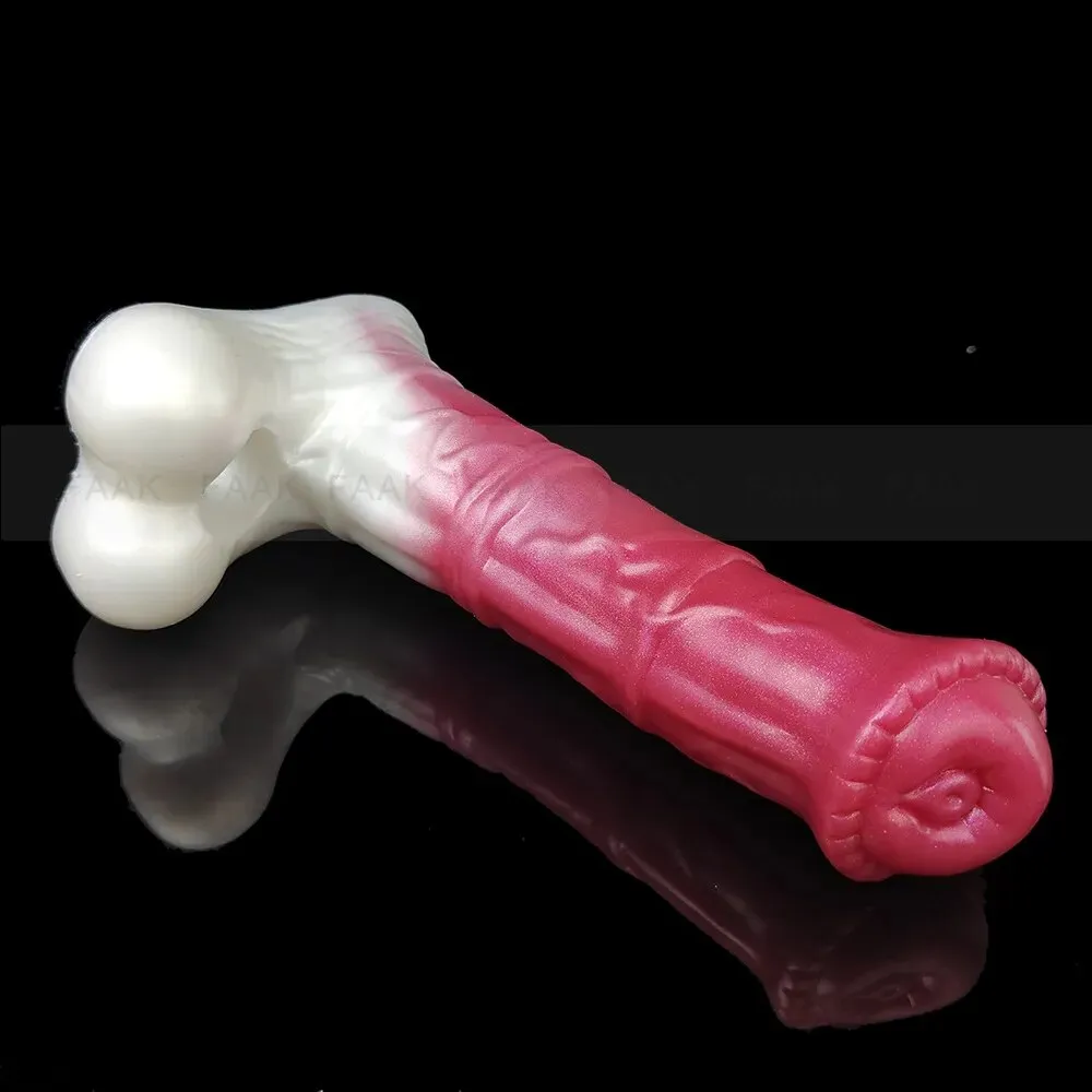 Extender Silicone Sheath Stretchable Colorful Hollow Dildo