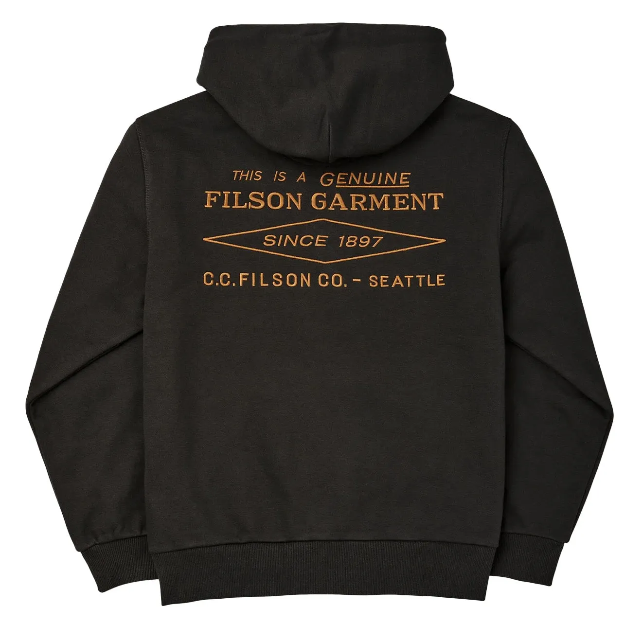 Filson Prospector Embroidered Hoodie Faded Black / Gold