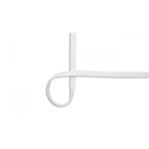 Flat Drawstring Cord - White