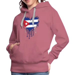 Heart of Cuba Flag Women’s Premium Hoodie