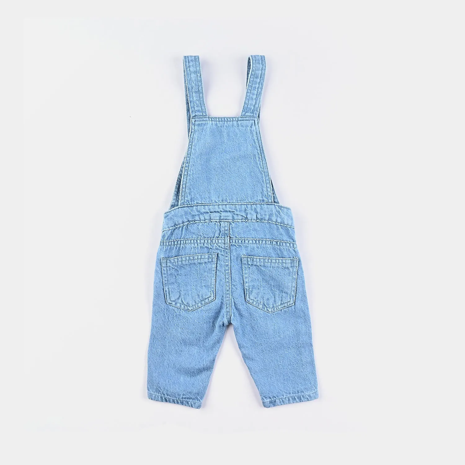 Infant Boys Denim rigid Denim Dungaree Dino-LIGHT BLUE