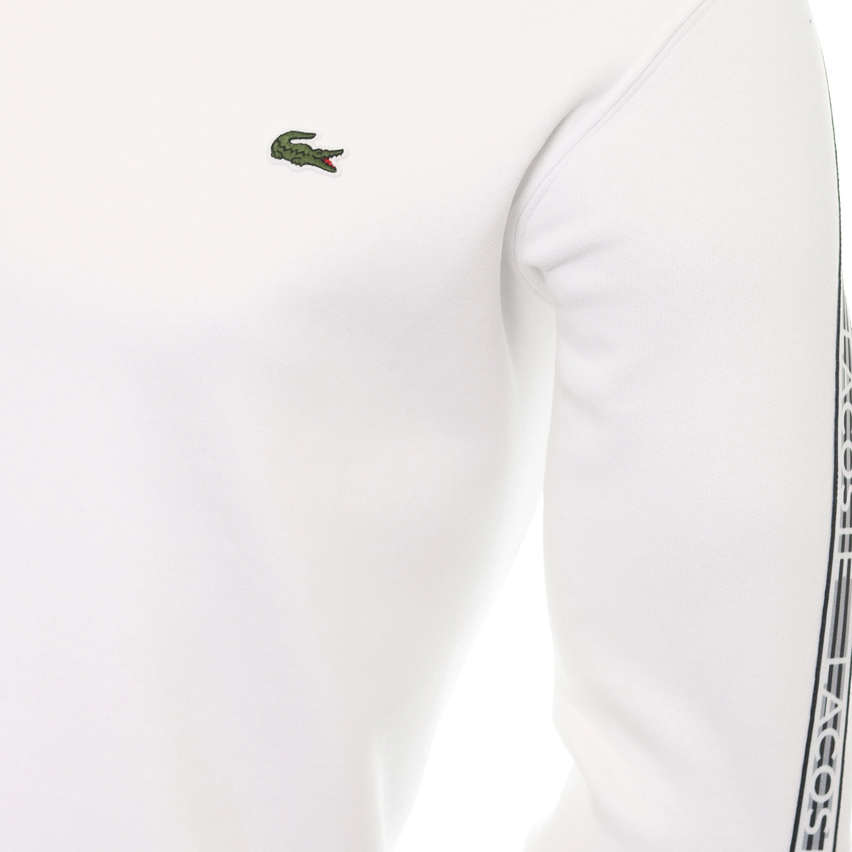 Lacoste Logo Stripe Crew Sweater