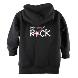 Little Sisters Rock Front Zipper Toddler Hoodie