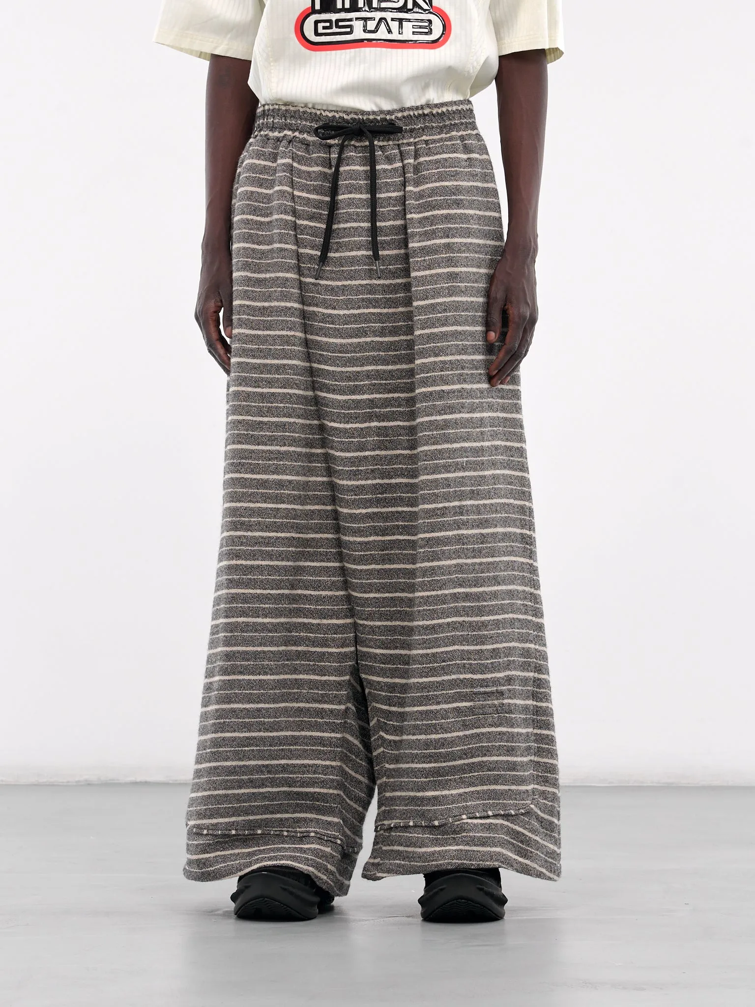 Maurice Striped Wide Pajama Pants (N3-PT-01-SBT-STRIPED-BLACK-TOW)