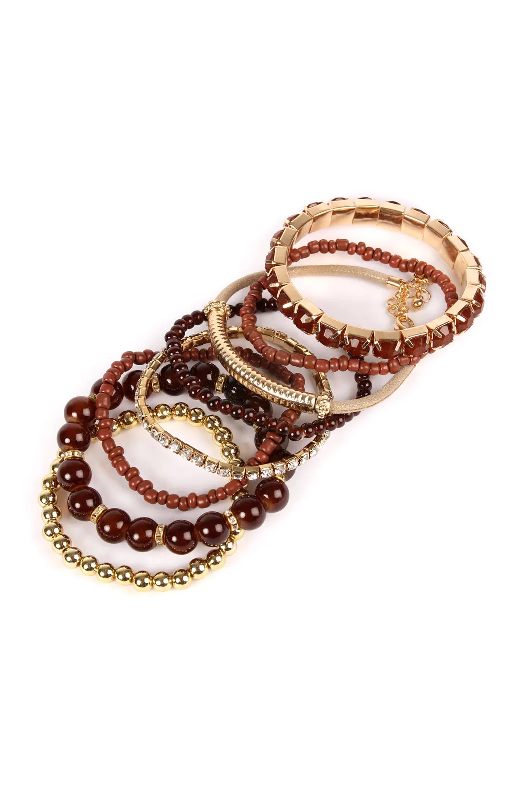 MULTICOLOR STRETCH BRACELET/6PCS