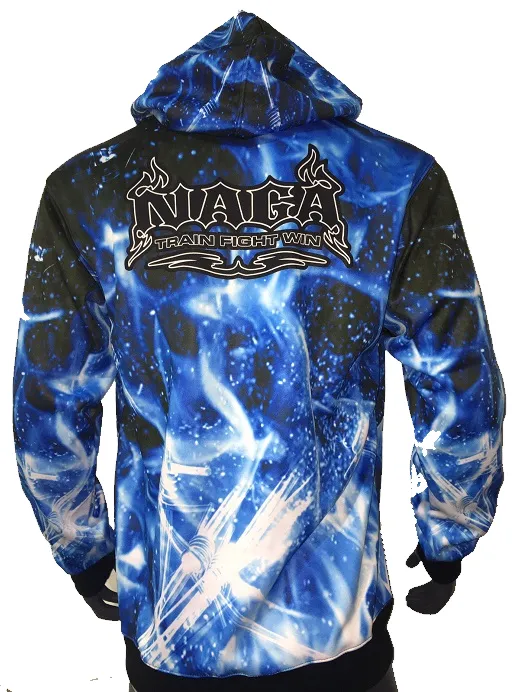 NAGA BLUE FLAME HOODIE ZIP OR PULL