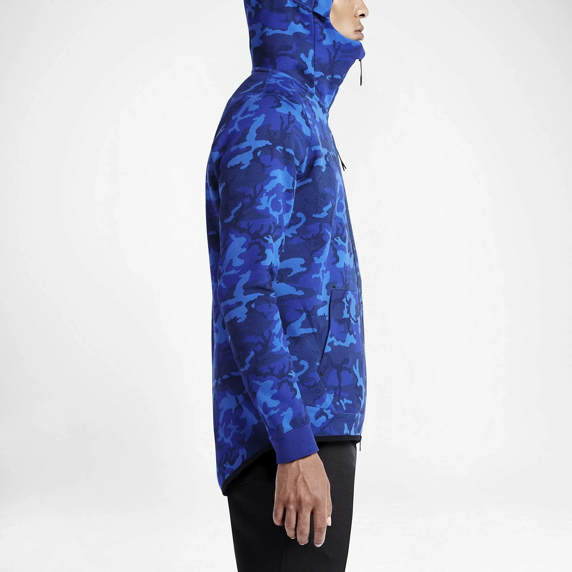 NIKE TECH FLEECE MEN'S HOODIE - BLUE CAMO