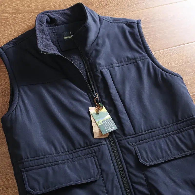 Outdoor Padded Velvet Vest Coat