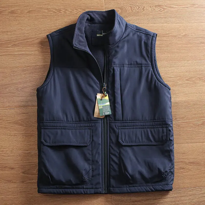 Outdoor Padded Velvet Vest Coat