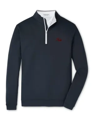 Peter Millar Black Solid Perth Quarter Zip (Tide Script)