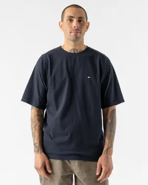 Pilgrim Surf   Supply Minimalist Embroidered Tee in Navy