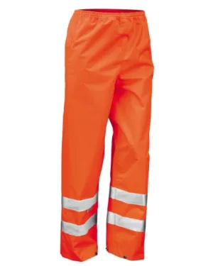 Result Safeguard Hi Vis Class 1 Waterproof Over Trousers-R22X