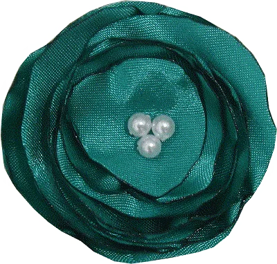 Satin Poppy Flower - Emerald Green