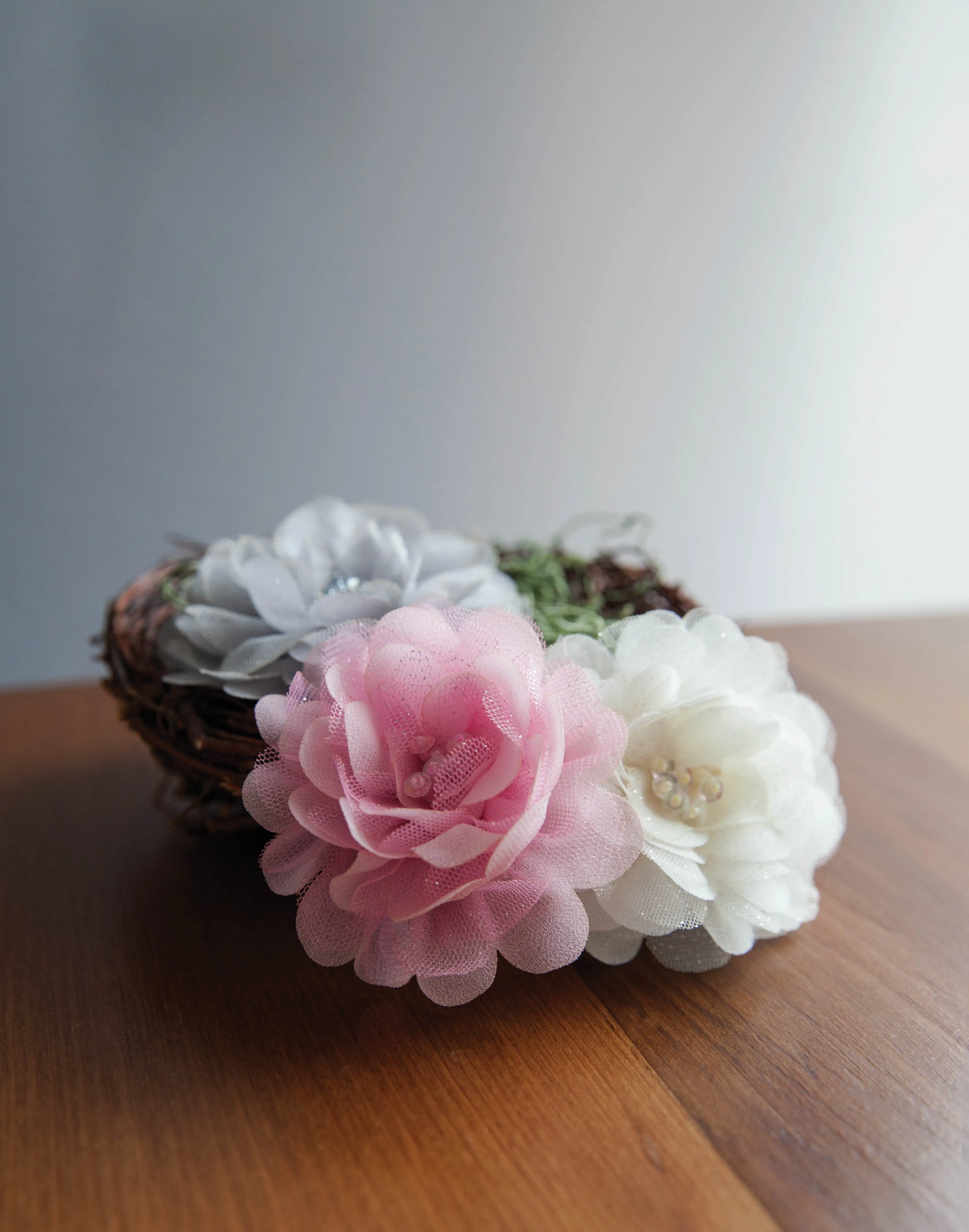 Sparkle Chiffon Flower Clip