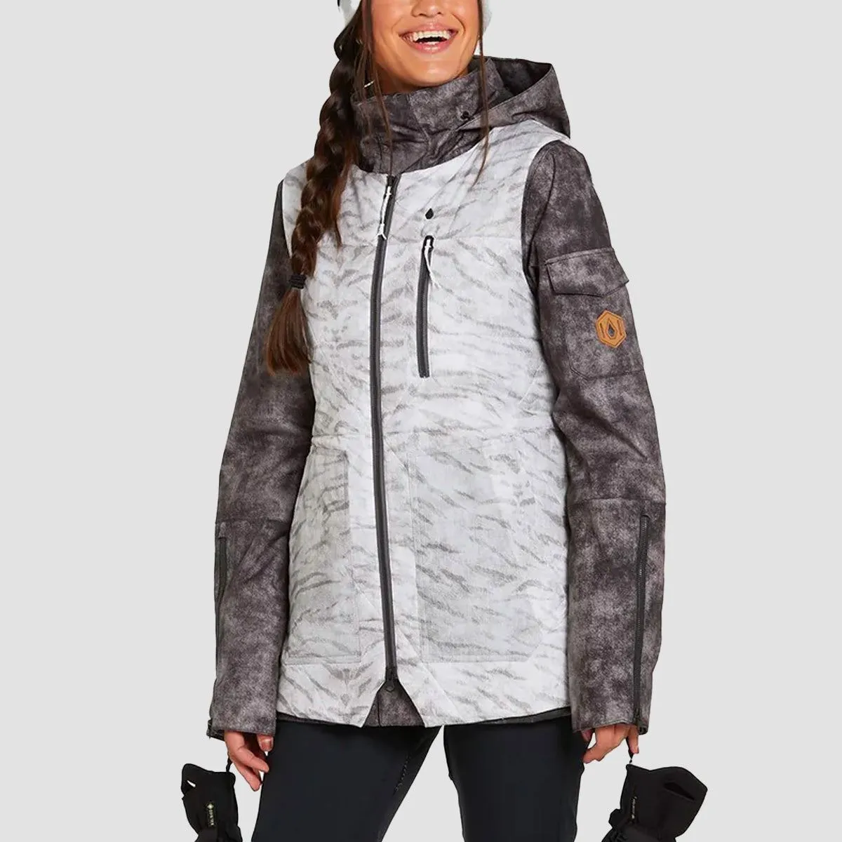 Volcom Vault 4-In-1 Snow Jacket White Tiger - Womens