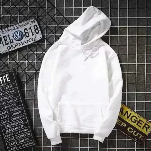 white Hoodies men women Autumn Long Sleeve Pullover Tops Casual Pocket Hoodies Unisex Outer Loose Sport Wear