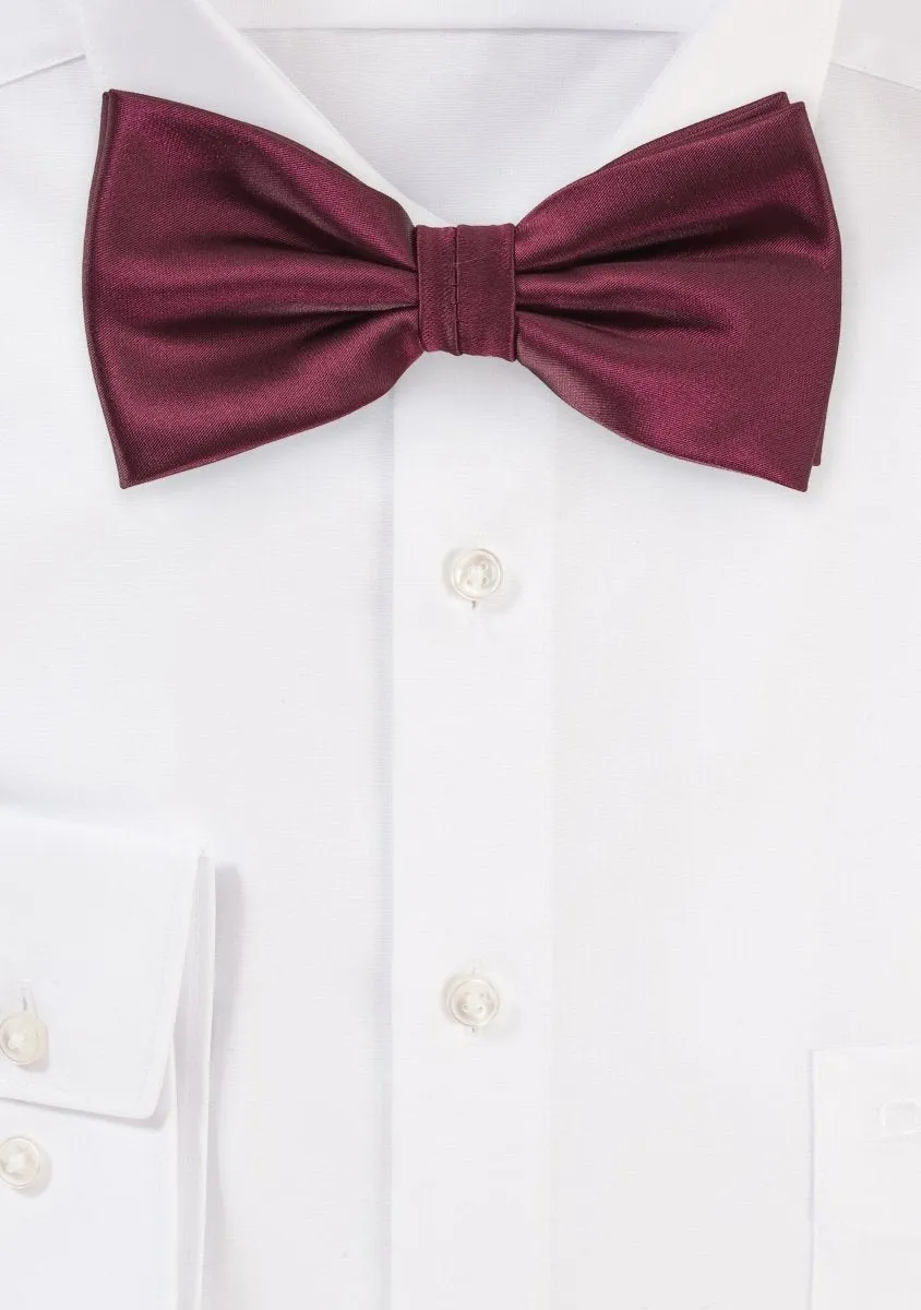 Wine Solid Bowtie